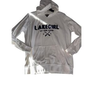 LAKEGIRL HOODED SWEATSHIRT size LARGE - BOUTIQUE